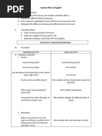 Lesson Plan in English: Value Focus: Teamwork/Cooperation