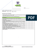 Cot-Rpms Rating Sheet: Victoria T. Sanson