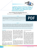 Sensitivitas Dan Spesifisitas Kriteria American College of Rheumatology (ACR) Dan Systemic Lupus International Collaborating Clinics Untuk Diagnosis Lupus Eritematosus Sistemik