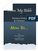 Booklet FROM MY BIBLE How To Sermons May 2014