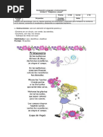 Evaluacion El Poema 3° Basico