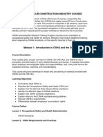 OSHA 30 HR Construction Outline - 2009-1