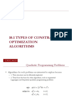 10.1 Types of Constrained Optimization Algorithms