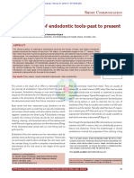 Peregrination of Endodontic Tools-Past To Present: Hort Ommunication