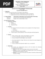 Republic of The Philippines: Lesson Plan in Empowerment Technologies CS - ICT11/12-ICTPT-Ia-b-1