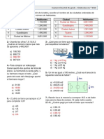 Clave de Respuestas Examen Trimestral Sexto Grado 2018-2019