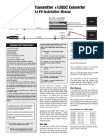 UTP Video Transmitter +12VDC Converter: Model NV-226J-PV Installation Manual