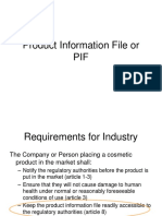 Product Information File or PIF