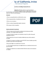 Connectives: Avoiding Common Errors: Part 1: What's The Problem? The Following Sentences or Pairs of Sentences