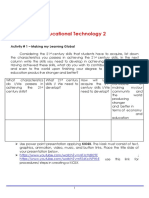 Educational Technology 2: Activity # 1 - Making My Learning Global