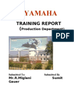 Yamaha Training Report