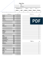 Only War Character Sheet