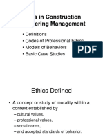 Ethics in Construction Engineering Management