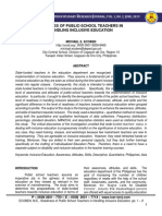 Readiness of Public-School Teacher in Handling Inclusive Education - Michael E. Ecoben