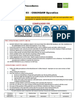 Safe Operating Procedures 03 Chainsaw Operation