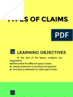 Types of Claims