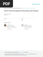 Motor Shaft Misalignment Bearing Load Analysis