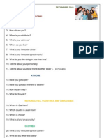 First Term Oral Test December 2010