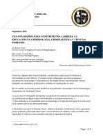 Guía Rápida para Construir Una Carrera Como Forense La Educación en Criminología, Criminalística y Ciencias Forenses PDF