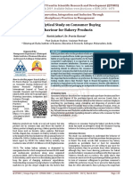 An Analytical Study On Consumer Buying Behaviourf For Bakery Products