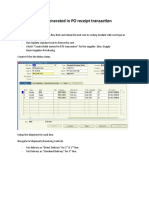 Account Entries Generated in PO Receipt Transaction