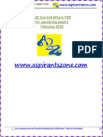 A2Z Current Affairs PDF For Upcoming Exams February 2019