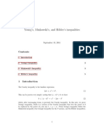 Young's, Minkowski's, and H Older's Inequalities: September 13, 2011