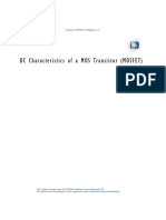 DC Characteristics of A MOS Transistor (MOSFET) : Created in COMSOL Multiphysics 5.3