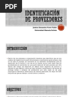 Identificacion de Proveedores