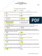 Worksheet 5 Differential Calculus PDF