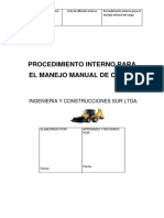 Procedimiento Interno para El Manejo Manual de Carga