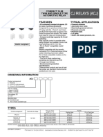 CJ Relays (Acj) : Features Typical Applications