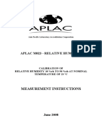 APLAC Humidity Calibration