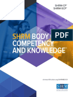 Body of Competency and Knowledge: SHRM-CP SHRM-SCP