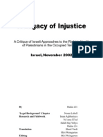 Physicians For Human Rights-Israel: A Legacy of Injustice - A Critique of Israeli Approaches To The Right To Health - November 2002