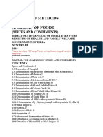 Manual of Methods OF Analysis of Foods: (Spices and Condiments)