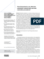 How Biomechanics Can Affect The Endodontic Treated Teeth and Their Restorative Procedures