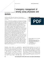 Knowledge of Emergency Management of Avulsed Teeth Among Young Physicians and Dentists