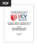 Analisis Interno y Externo de Creditex 1