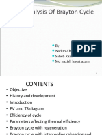 Exergy Analysis of Brayton Cycle: by Nadim Ahmed Saheb Raza MD Nazish Hayat Azam