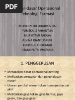 Dasar-Dasar Operasional Teknologi Farmasi