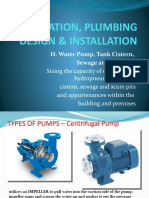 Sanitation, Plumbing Design & Installation: H. Water Pump, Tank Cistern, Sewage and Scum Pit