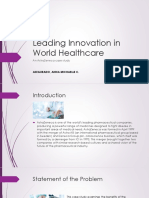 Leading Innovation in World Healthcare: An Astrazeneca Case Study