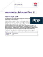 Mathematics Advanced Year 11 Topic Guide Calculus