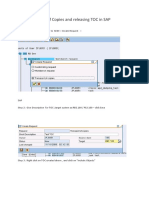 SAP Process To Create TOC