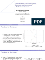 SPC318: System Modeling and Linear Systems: Lecture 9: Closed Loop Control Systems The Root Locus Procedures