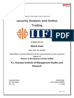 Security Analysis and Online Trading: Nitesh Patel