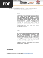 Servico Social e Saude Mental - Desafios e Possibilidades para o Assistente Social Na Politica de Saude Mental