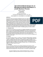 Alternative Spreadsheet Model Designs For An Operations Management Model Embedded in A Periodic Business Process