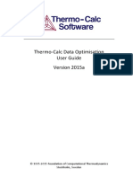 Thermo-Calc Data Optimisation User Guide Version 2015a